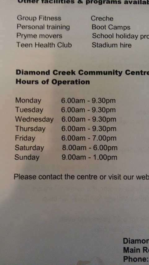 Photo: Diamond Creek Community Centre